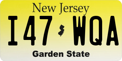NJ license plate I47WQA