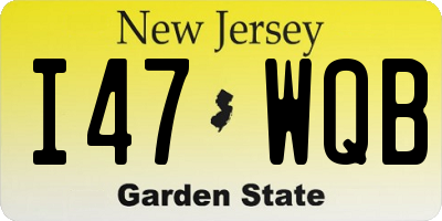 NJ license plate I47WQB
