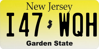 NJ license plate I47WQH