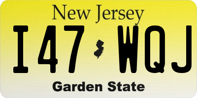 NJ license plate I47WQJ