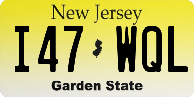 NJ license plate I47WQL