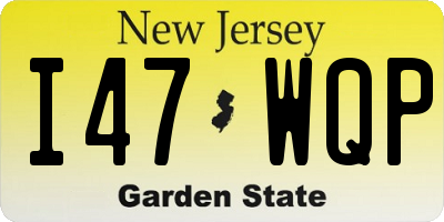 NJ license plate I47WQP