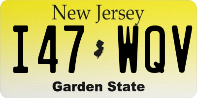 NJ license plate I47WQV