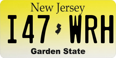 NJ license plate I47WRH