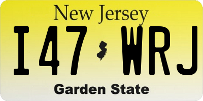 NJ license plate I47WRJ