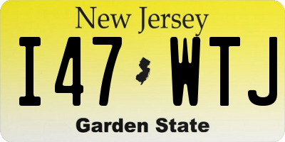 NJ license plate I47WTJ