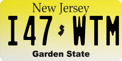 NJ license plate I47WTM