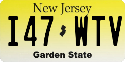 NJ license plate I47WTV