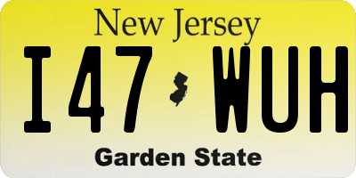 NJ license plate I47WUH