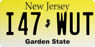NJ license plate I47WUT