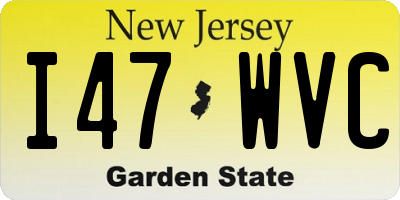 NJ license plate I47WVC