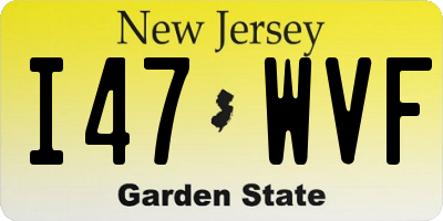 NJ license plate I47WVF