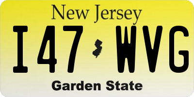 NJ license plate I47WVG