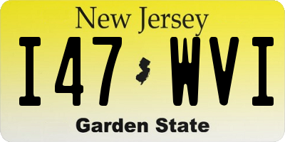 NJ license plate I47WVI