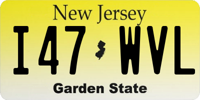 NJ license plate I47WVL