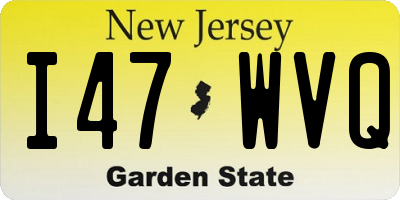 NJ license plate I47WVQ