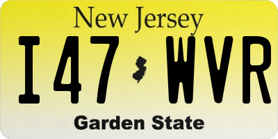 NJ license plate I47WVR