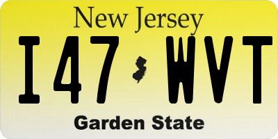 NJ license plate I47WVT