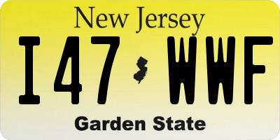 NJ license plate I47WWF