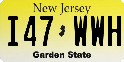 NJ license plate I47WWH