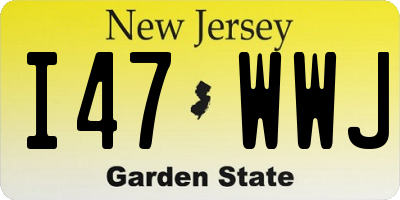 NJ license plate I47WWJ