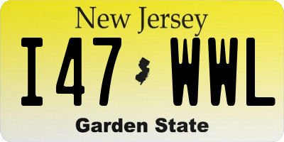 NJ license plate I47WWL