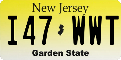 NJ license plate I47WWT