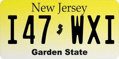 NJ license plate I47WXI