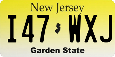 NJ license plate I47WXJ