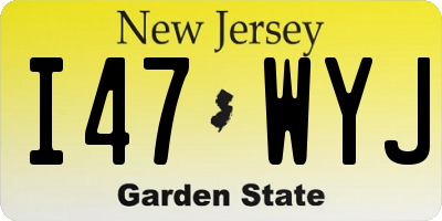 NJ license plate I47WYJ