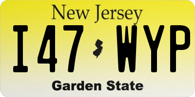 NJ license plate I47WYP