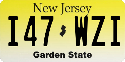 NJ license plate I47WZI