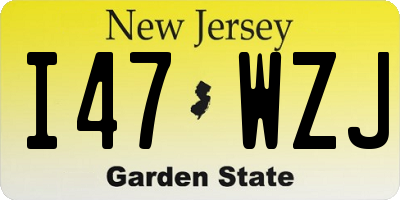 NJ license plate I47WZJ
