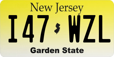 NJ license plate I47WZL