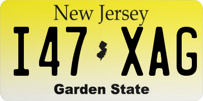NJ license plate I47XAG
