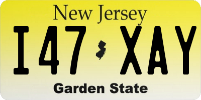 NJ license plate I47XAY