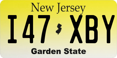 NJ license plate I47XBY