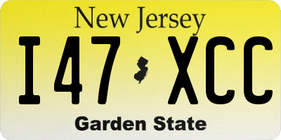 NJ license plate I47XCC