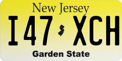 NJ license plate I47XCH
