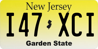 NJ license plate I47XCI