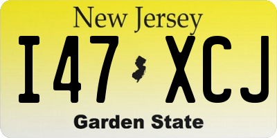 NJ license plate I47XCJ