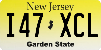 NJ license plate I47XCL