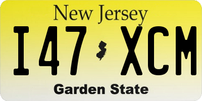 NJ license plate I47XCM