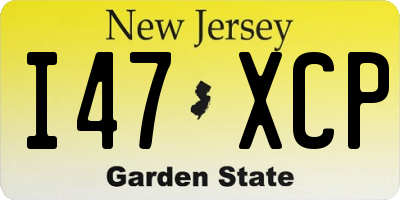 NJ license plate I47XCP