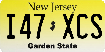 NJ license plate I47XCS