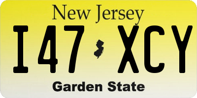 NJ license plate I47XCY