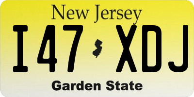 NJ license plate I47XDJ