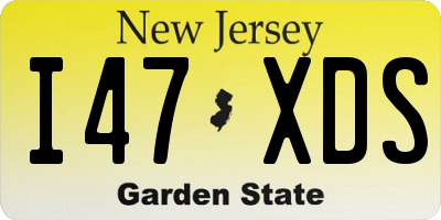 NJ license plate I47XDS