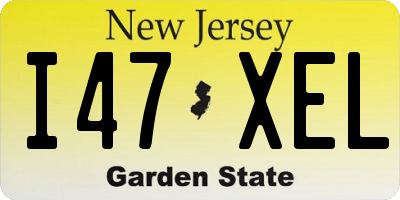 NJ license plate I47XEL