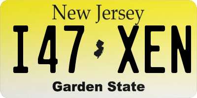 NJ license plate I47XEN